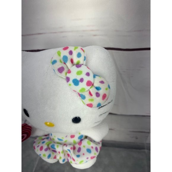 Sanrio Hello Kitty Ty Beanie Baby Polka‎ Dot Dress Lollipop Plush Toy 6" - Picture 4 of 6